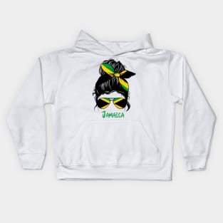 Jamaican  Girl, Jamaican  girlfriend, Jamaica Messy bun Kids Hoodie